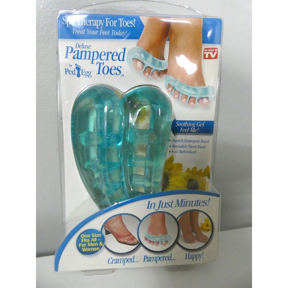 Ped Egg Deluxe Pampered Toes Spa Therapy Toe Separator One Size Gel Soothing